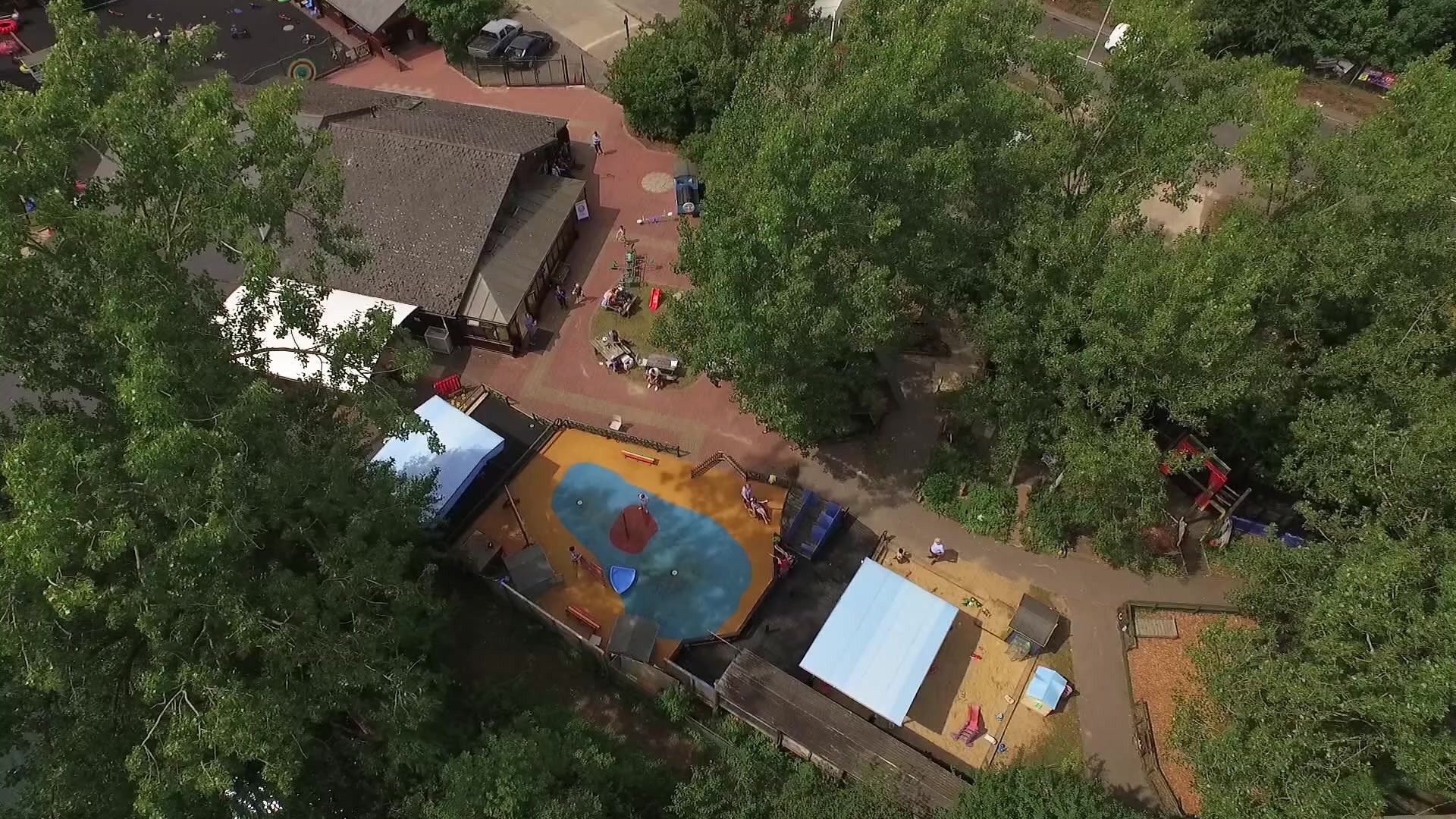Aerial view of Thames Valley Adventure Playground